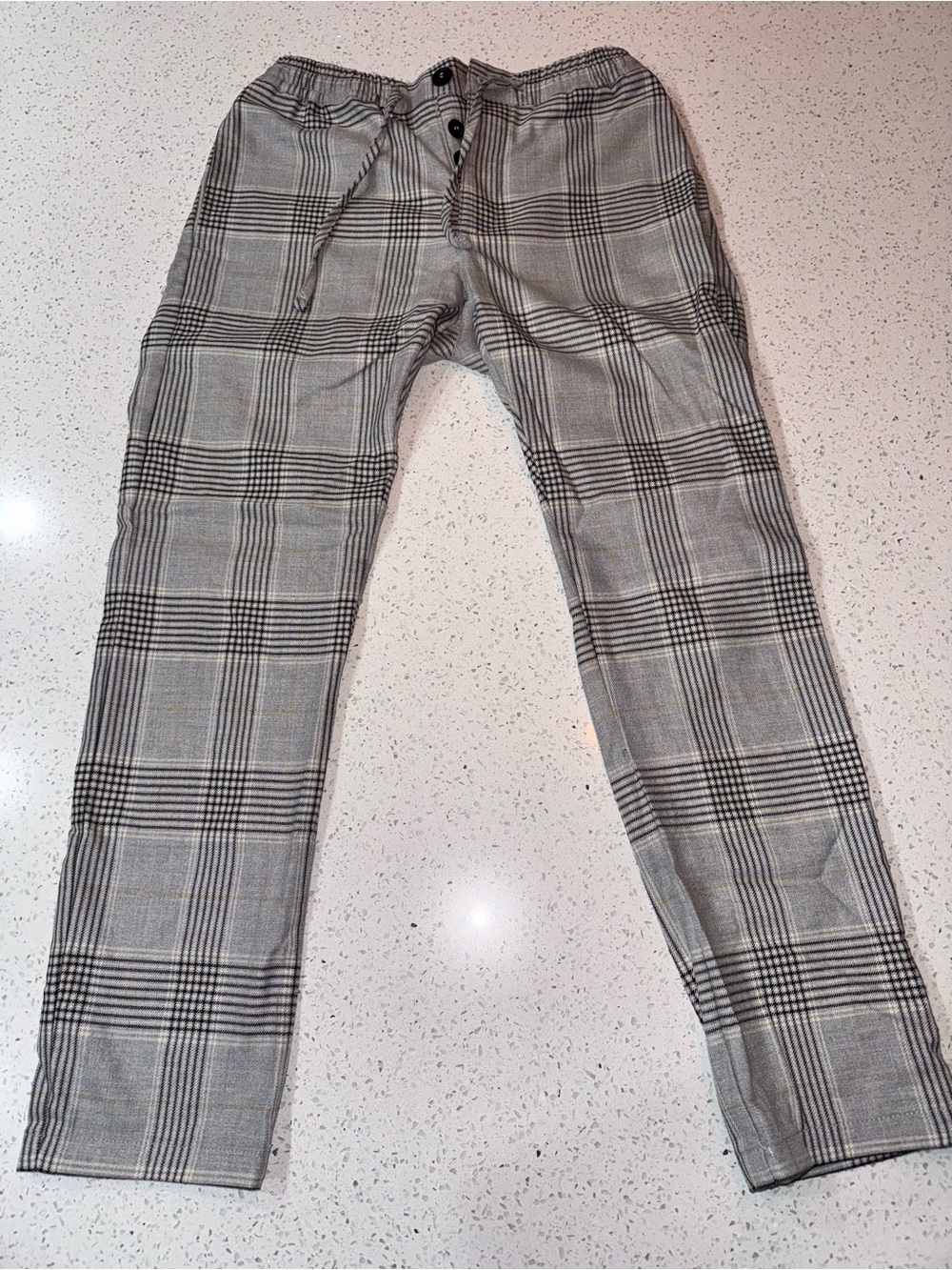 Topman Gray Plaid Dress Pants